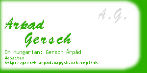 arpad gersch business card